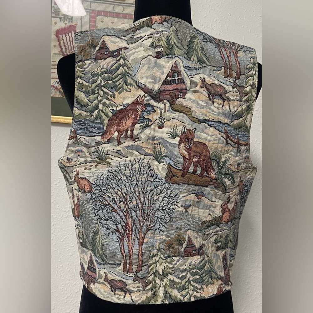 Vintage orvis tapestry forest vest